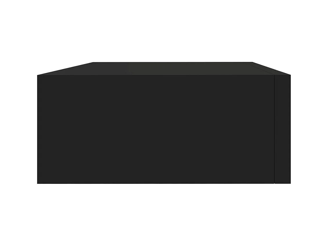 Étagère à tiroir murale noir 40x23,5x10 cm MDF