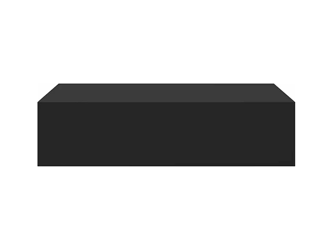 Étagère à tiroir murale noir 40x23,5x10 cm MDF