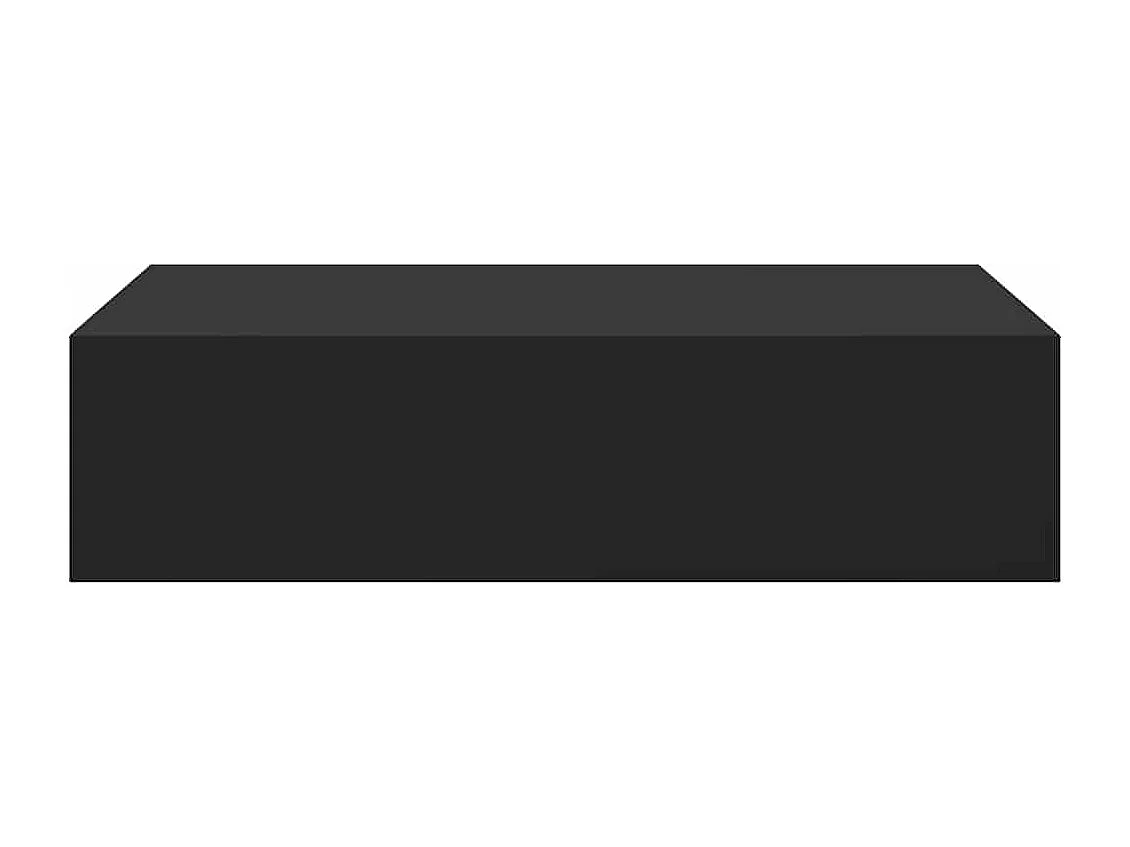 Étagère à tiroir murale noir 40x23,5x10 cm MDF