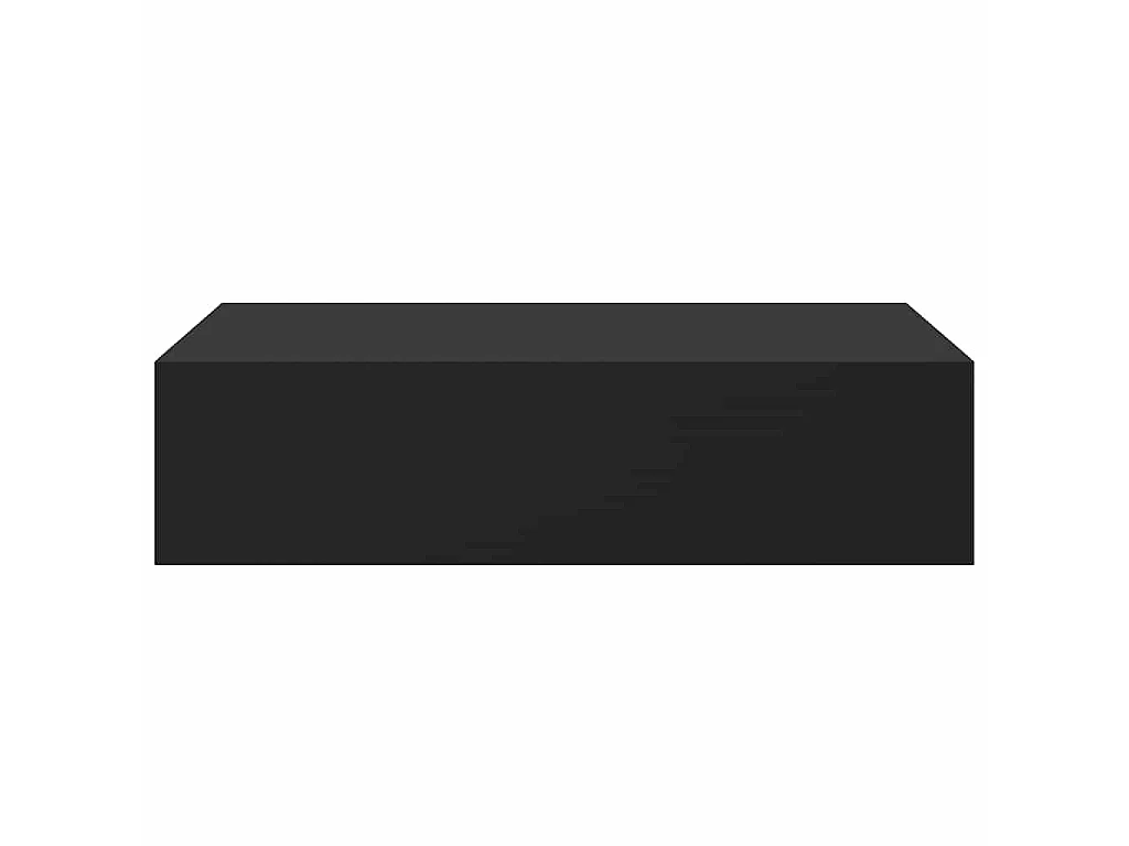 Prateleira de parede com gaveta MDF 40x23,5x10 cm preto