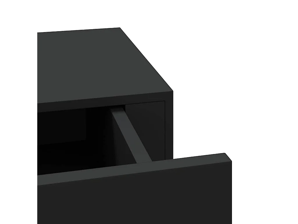 Prateleira de parede com gaveta MDF 40x23,5x10 cm preto