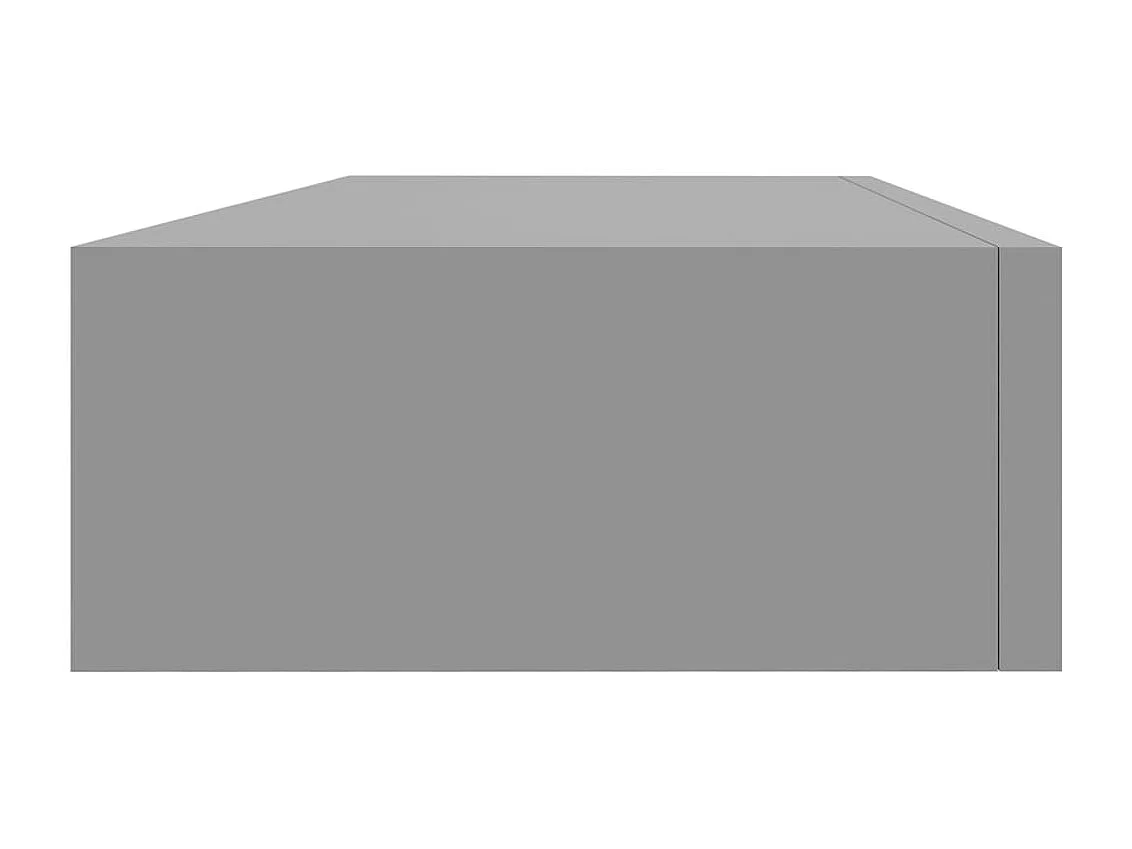 Étagère à tiroir murale Gris 60x23,5x10 cm MDF