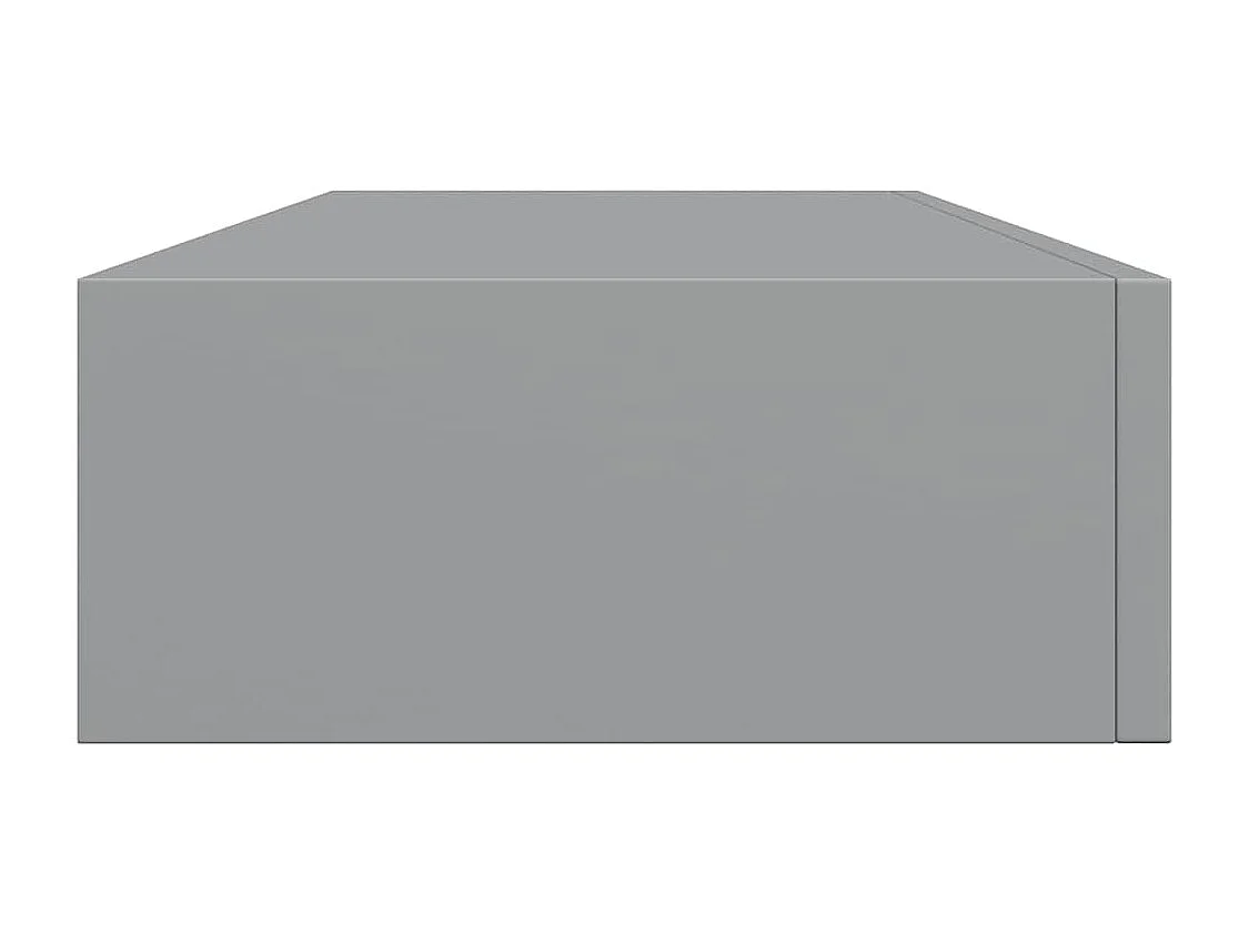 Prateleira de parede com gaveta MDF 60x23,5x10 cm cinzento
