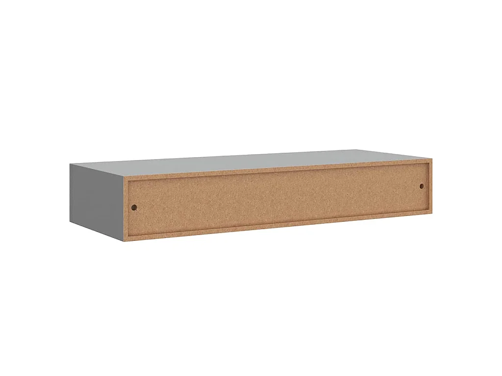 Wandschap met lade 60x23,5x10 cm MDF grijs