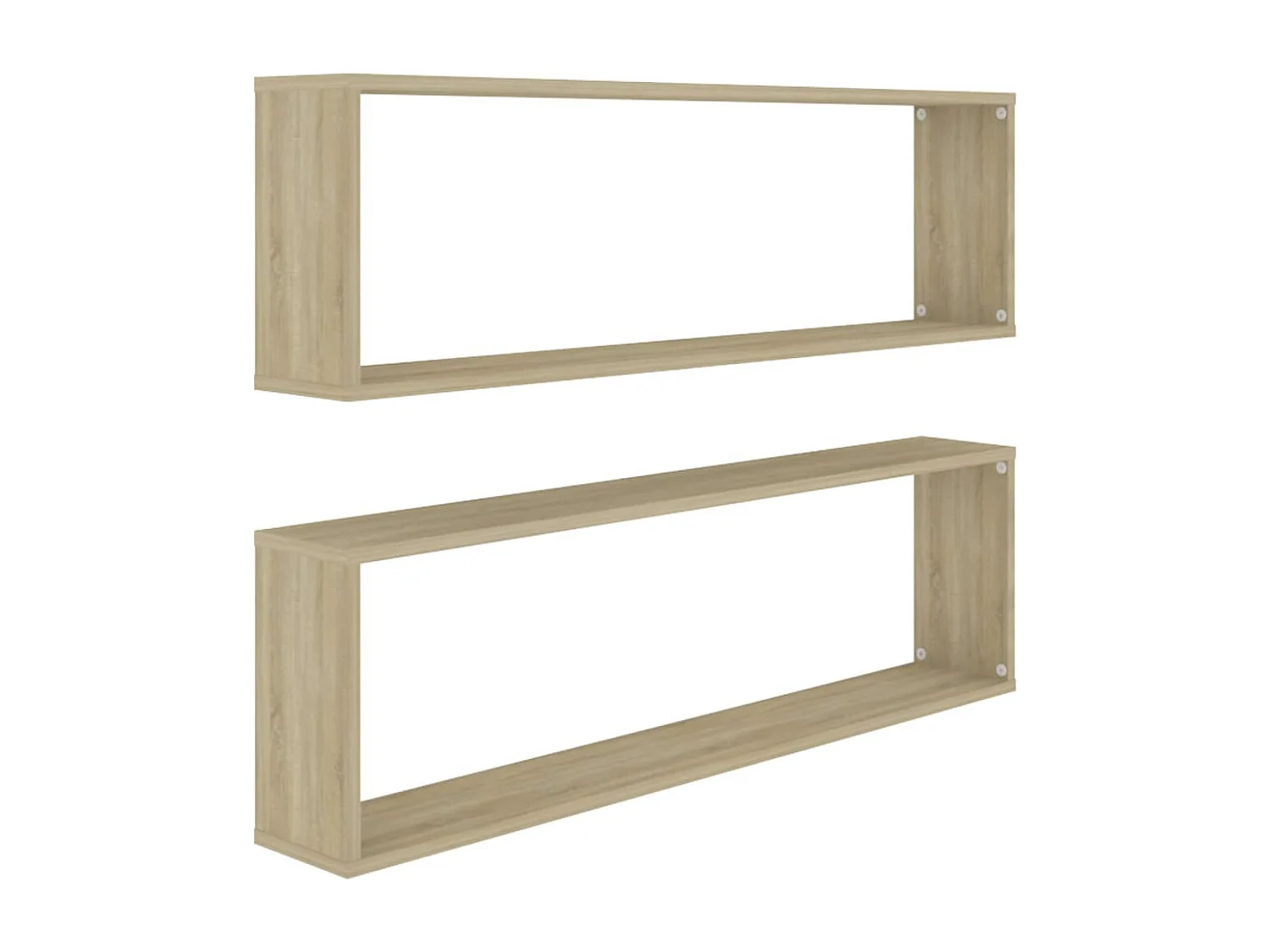 Étagères cube murales 2 pcs chêne sonoma bois d'ingénierie