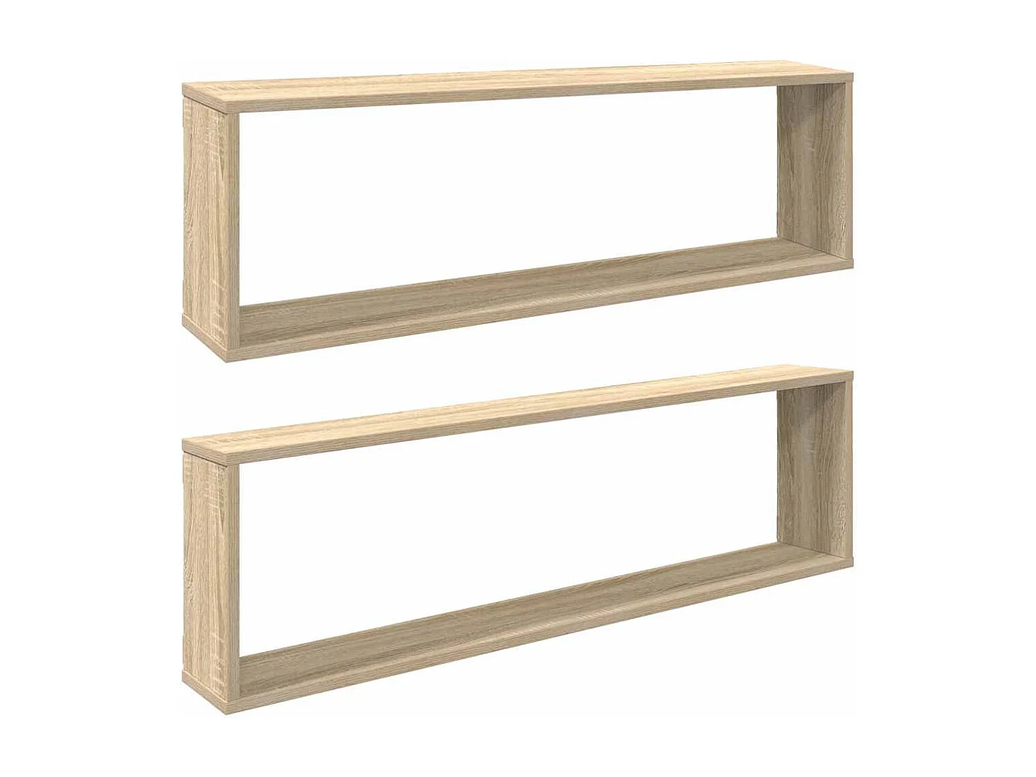 Étagères cube murales 2 pcs chêne sonoma bois d'ingénierie