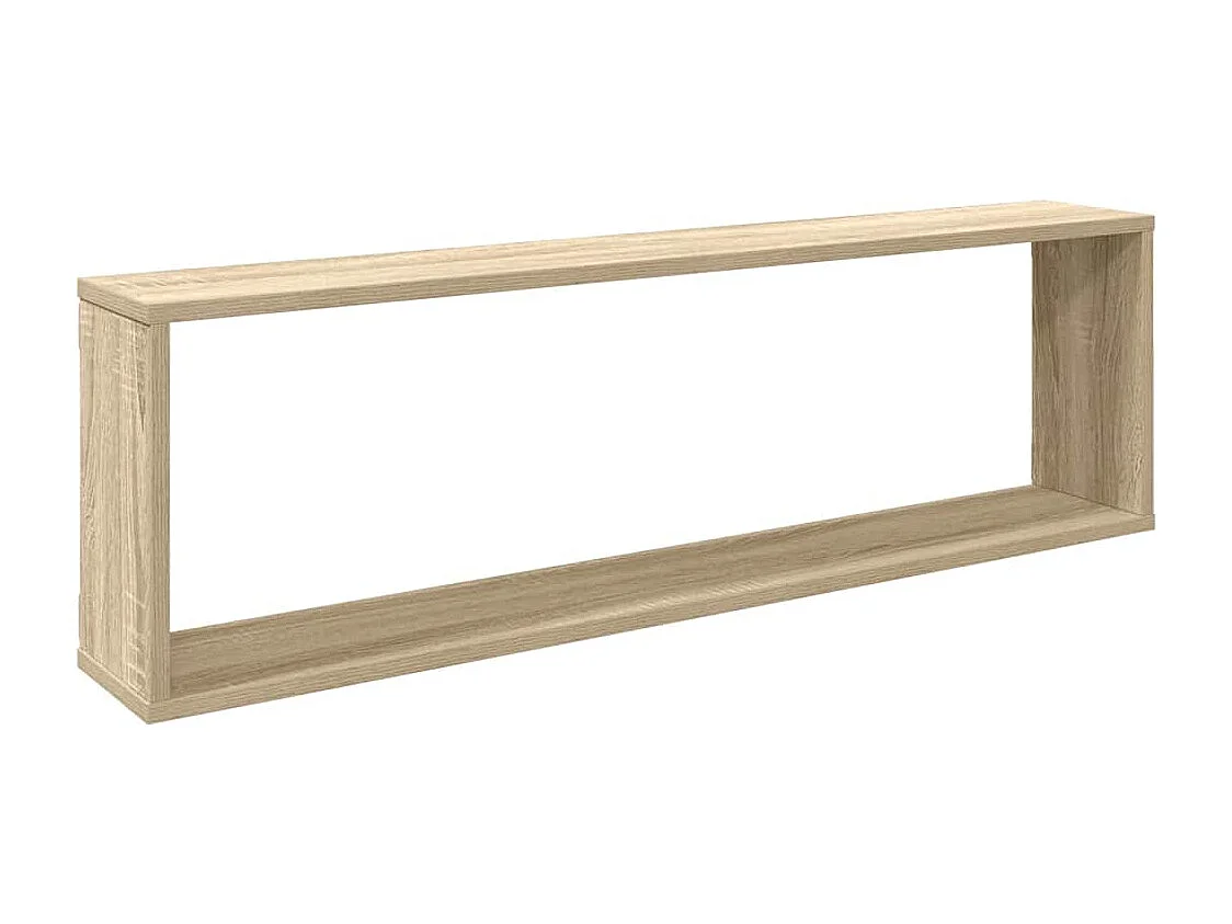 Étagères cube murales 2 pcs chêne sonoma bois d'ingénierie
