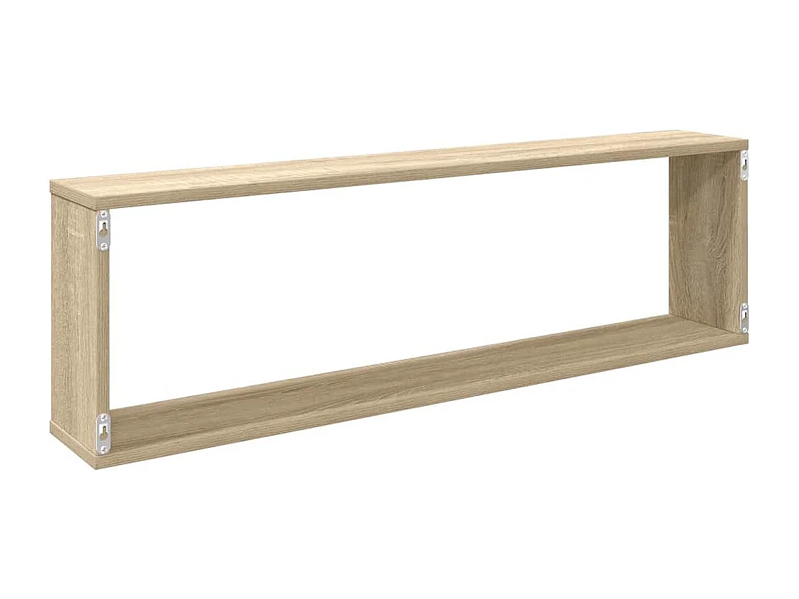 Étagères cube murales 2 pcs chêne sonoma bois d'ingénierie