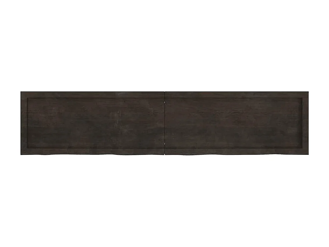 Estante pared madera roble tratada marrón oscuro 180x40x(2-4)cm