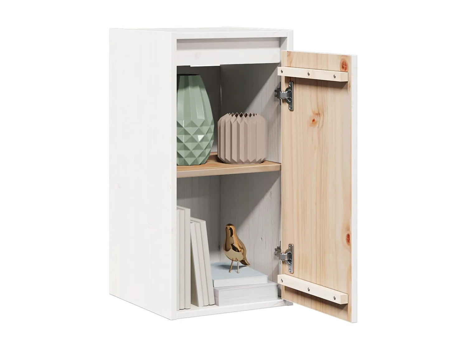 Armoires murales 2 pcs Blanc 30x30x60 cm Bois de pin massif