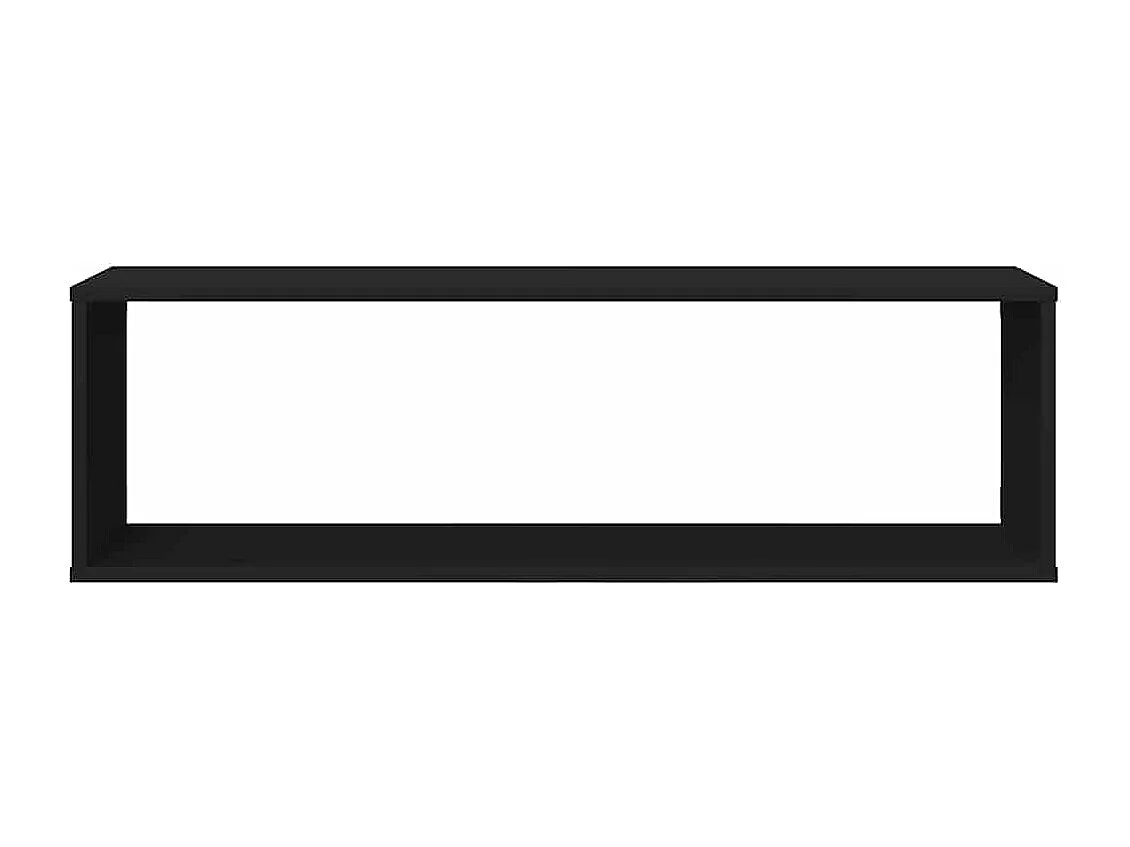 Würfelregale 2 Stk. Schwarz 100x15x30 cm Holzwerkstoff