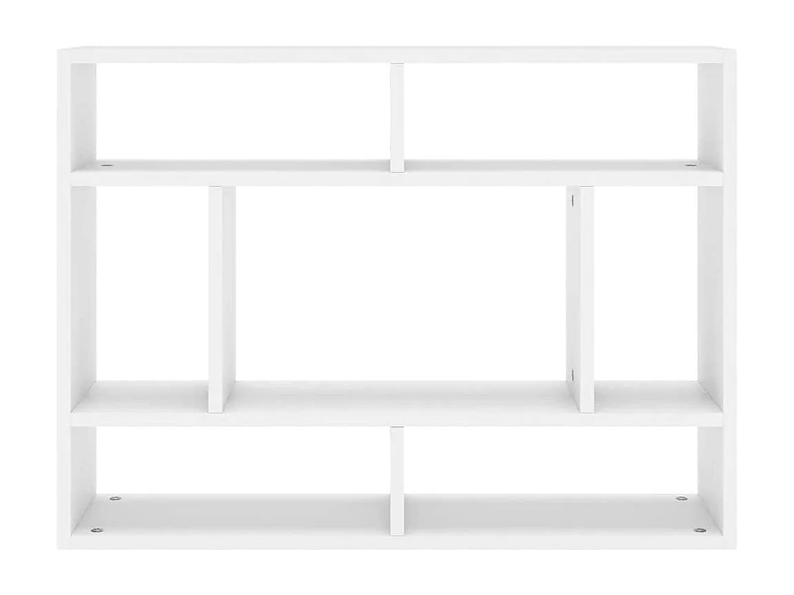 Wandschap 75x16x55 cm bewerkt hout wit