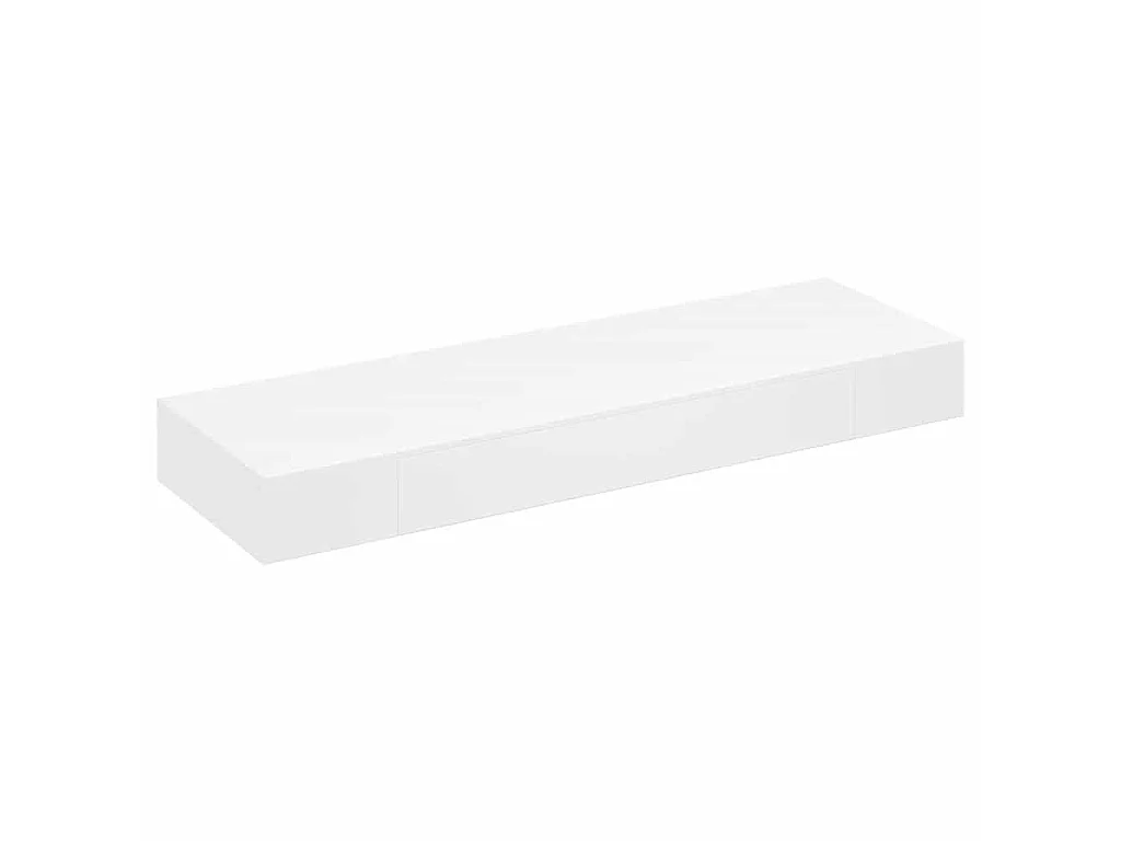 Estante flotante pared con 1 cajón MDF blanco para libros/DVD