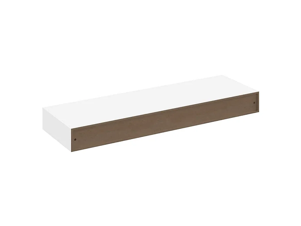 Estante flotante pared con 1 cajón MDF blanco para libros/DVD