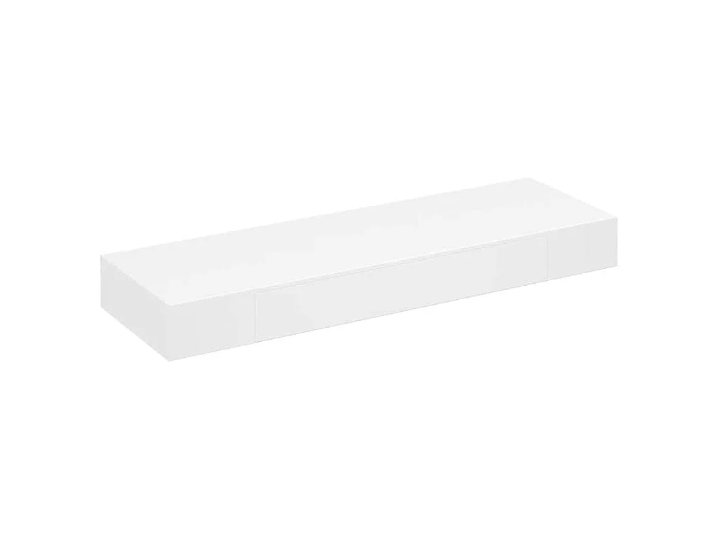 Prateleira de parede c/ 1 gaveta para livros/DVD MDF branco