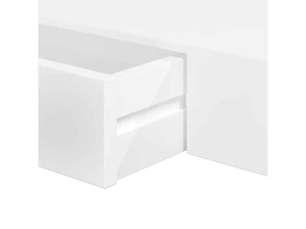Wandregal mit Schublade MDF Weiß