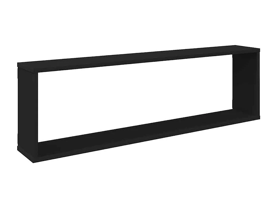 Würfelregale 4 Stk. Schwarz 100x15x30 cm Holzwerkstoff