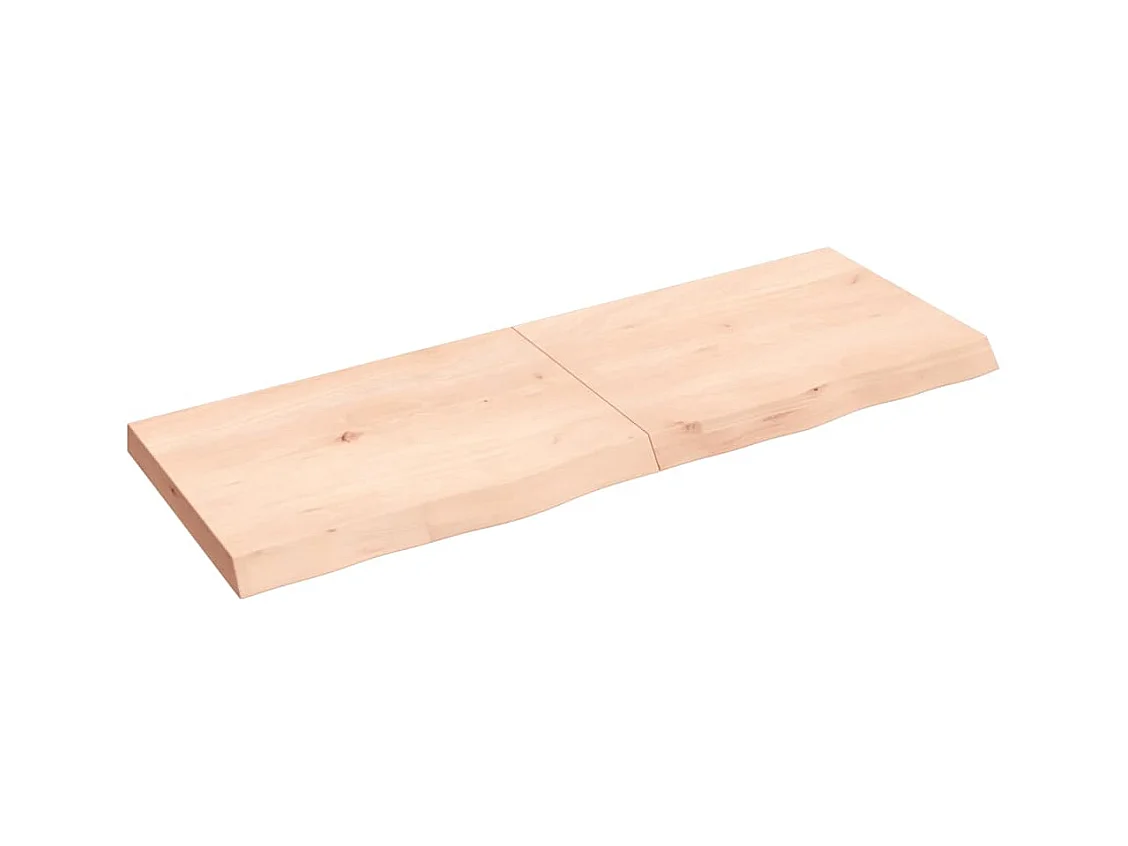 Wandregal 140x50x(2-6) cm Massivholz Eiche Unbehandelt