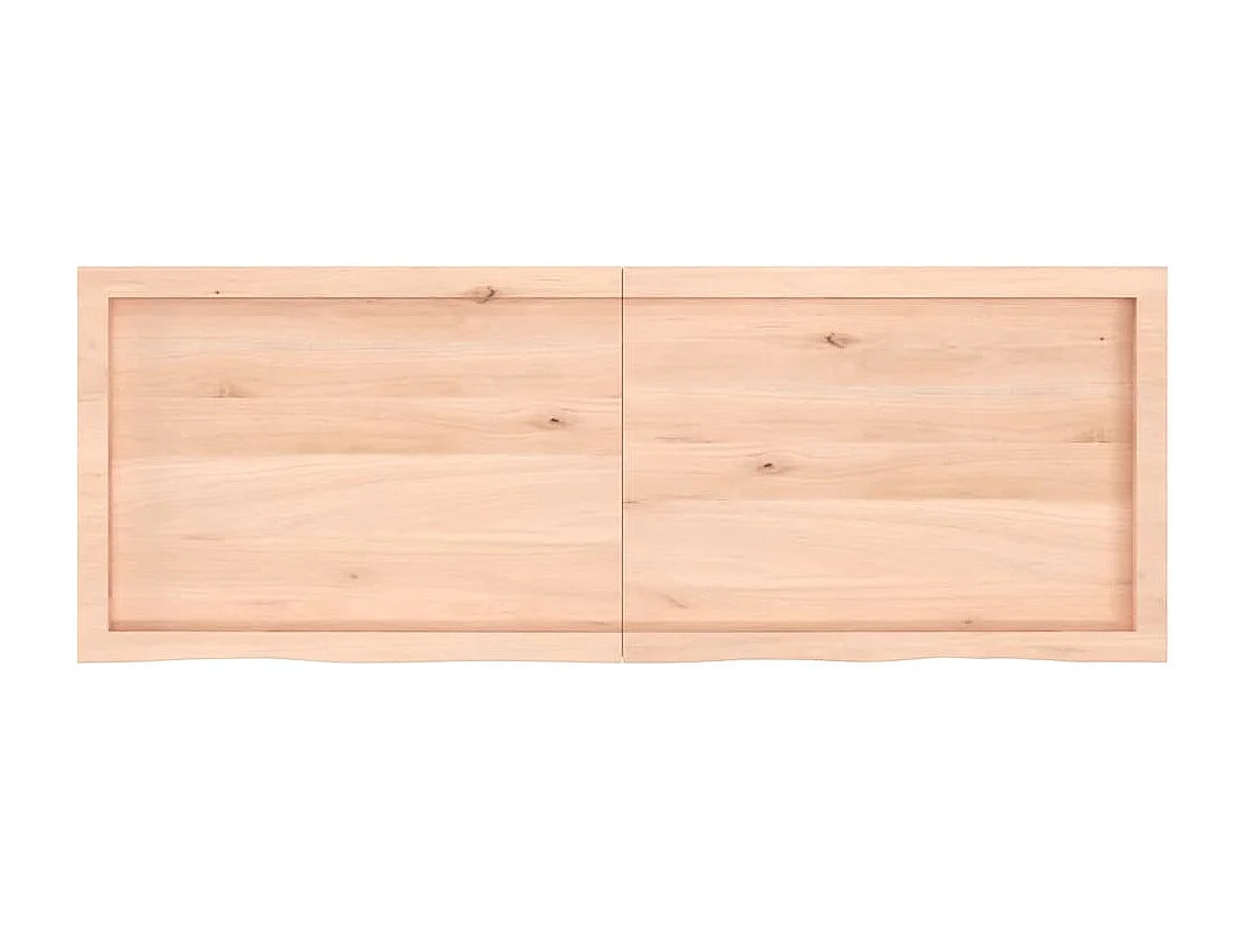 Estante de pared madera maciza roble sin tratar 140x50x(2-6) cm