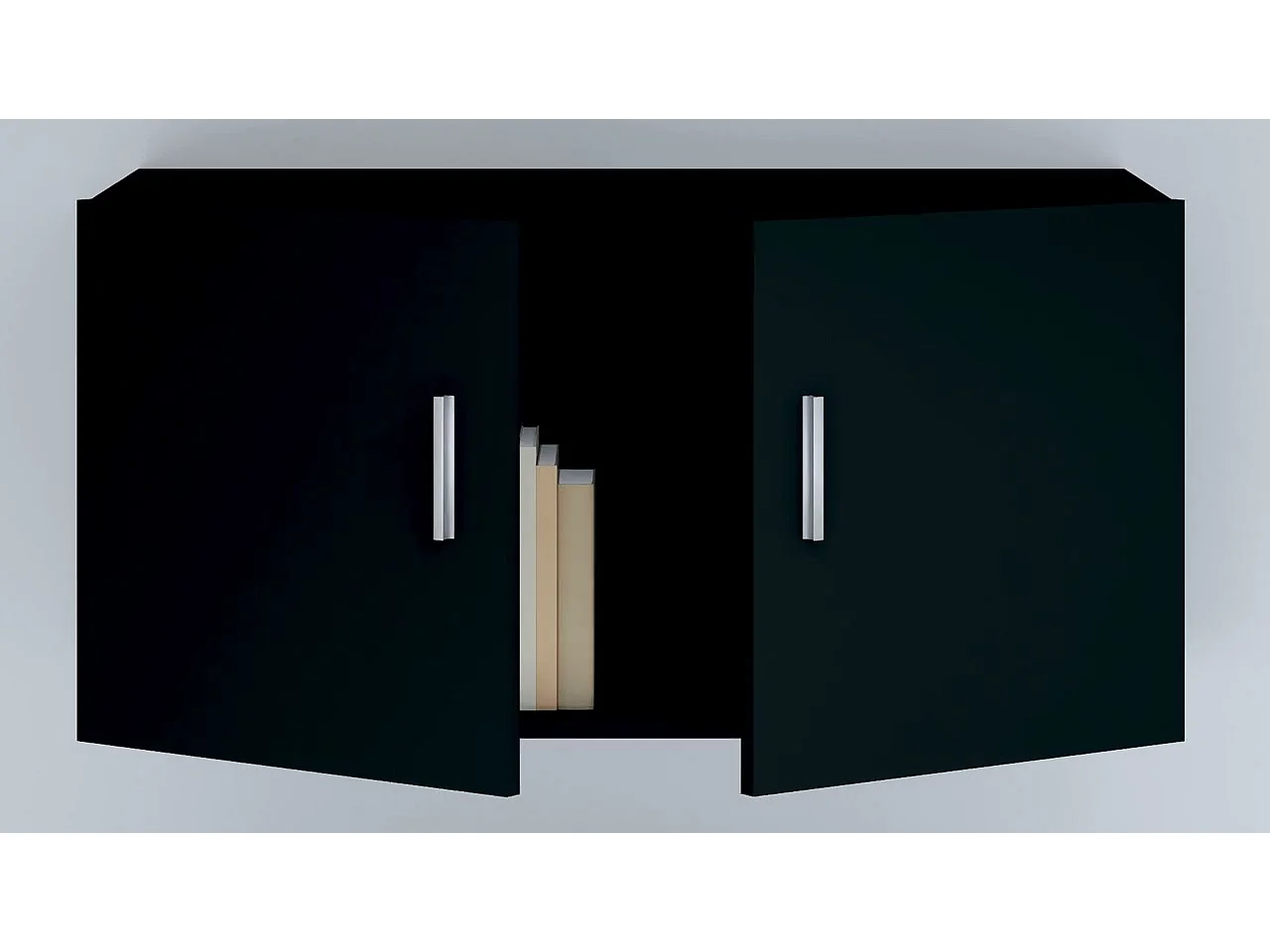 Hangkast 80x39x40 cm bewerkt hout zwart