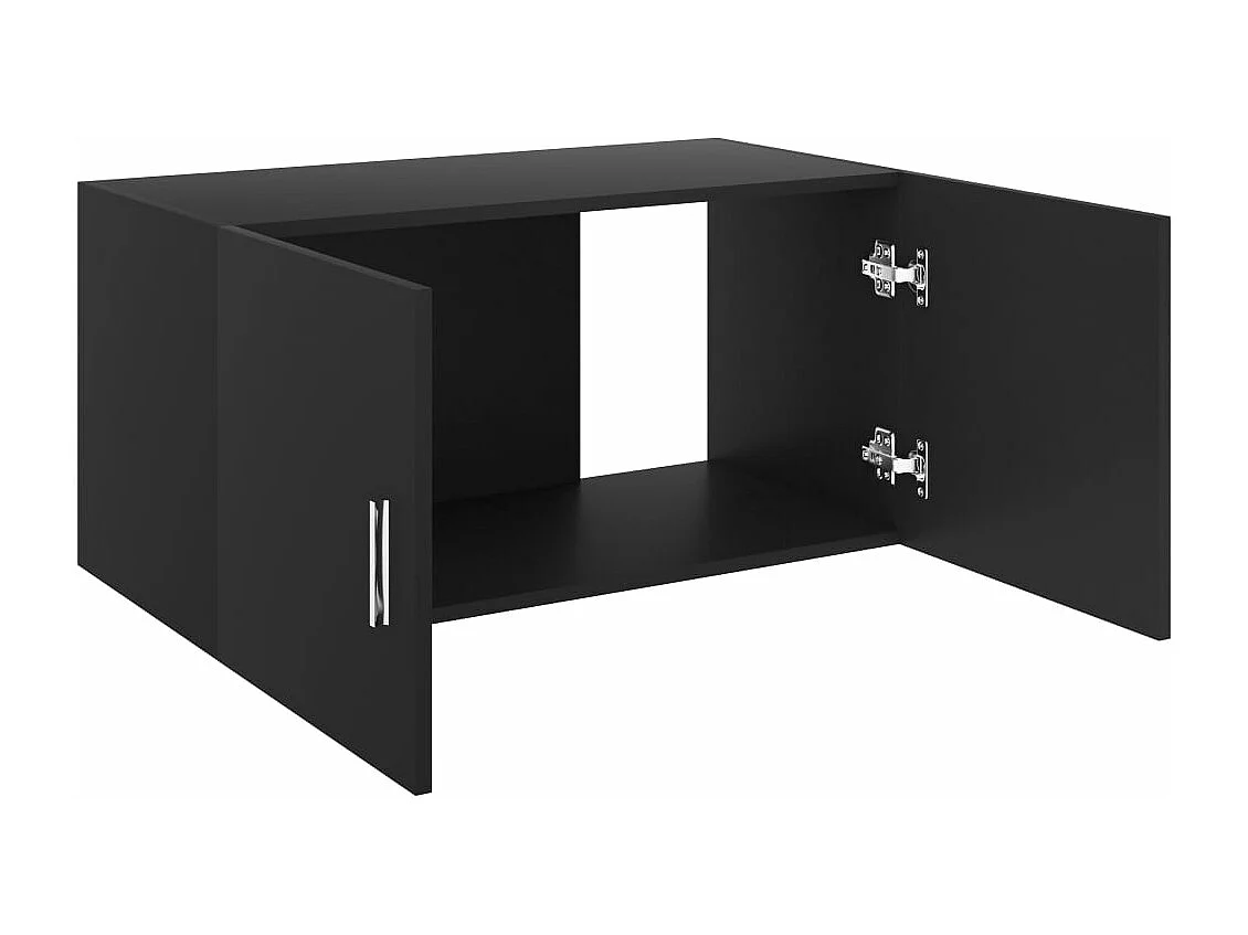 Hangkast 80x39x40 cm bewerkt hout zwart