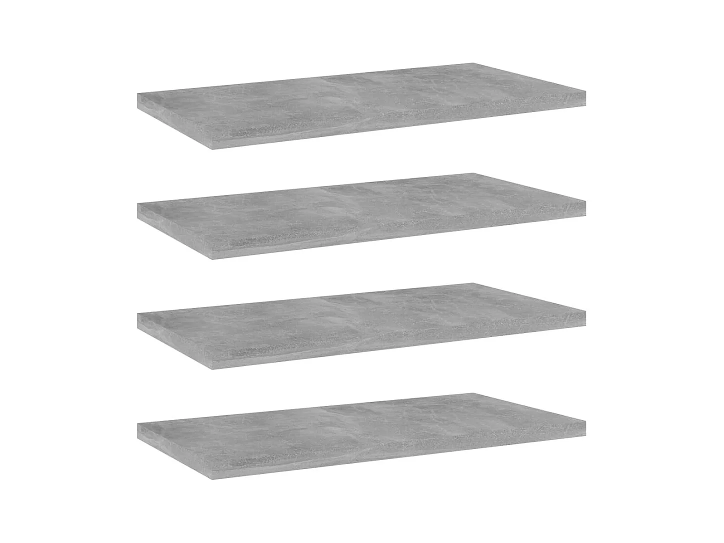 Estante estantería 4uds contrachapada gris hormigón 40x20x1,5cm