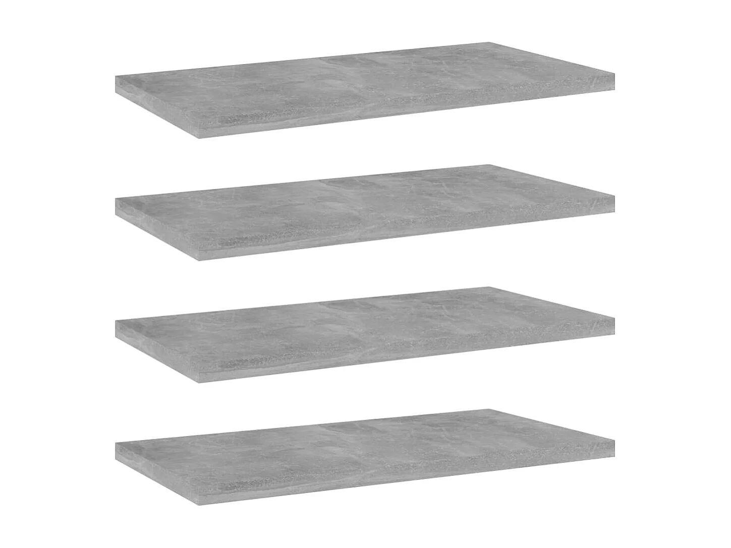 Panneaux de bibliothèque 4 pcs gris béton bois d’ingénierie