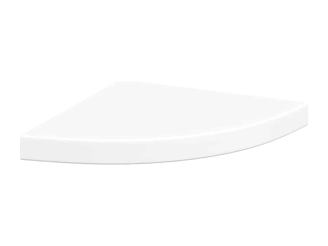 Étagères d'angle flottantes 4 pcs blanc 35x35x3,8 cm MDF