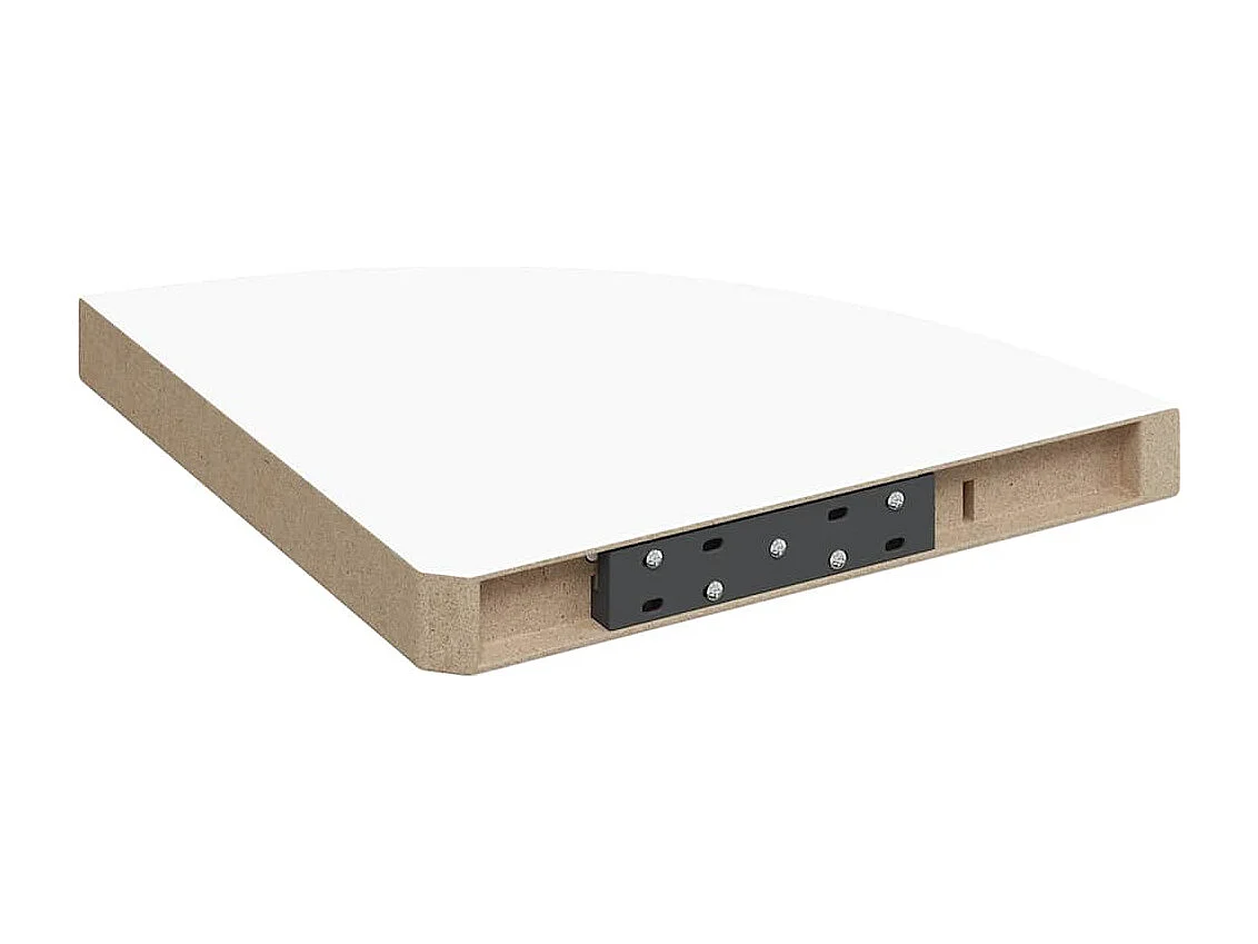 Étagères d'angle flottantes 4 pcs blanc 35x35x3,8 cm MDF