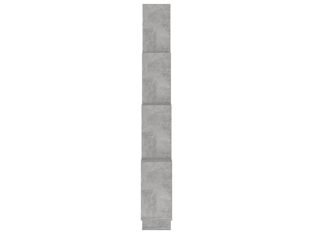 Étagère murale cube Gris béton 90x15x119 cm Bois d’ingénierie