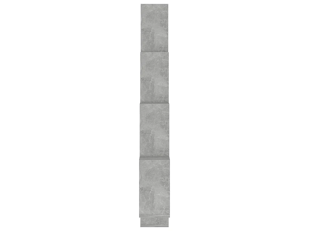 Wandschap kubus 90x15x119 cm bewerkt hout betongrijs