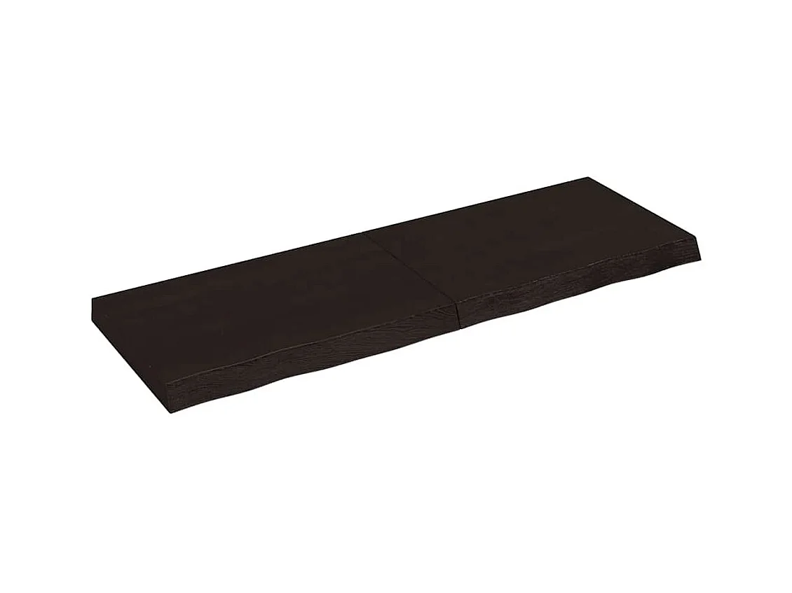 Estante pared madera roble tratada marrón oscuro 120x40x(2-6)cm