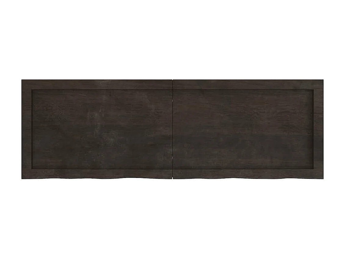 Ripiano Marrone Scuro 120x40x(2-6) cm Massello Rovere Trattato