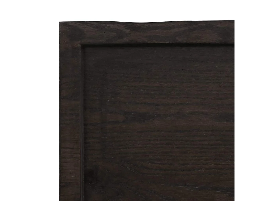 Ripiano Marrone Scuro 120x40x(2-6) cm Massello Rovere Trattato