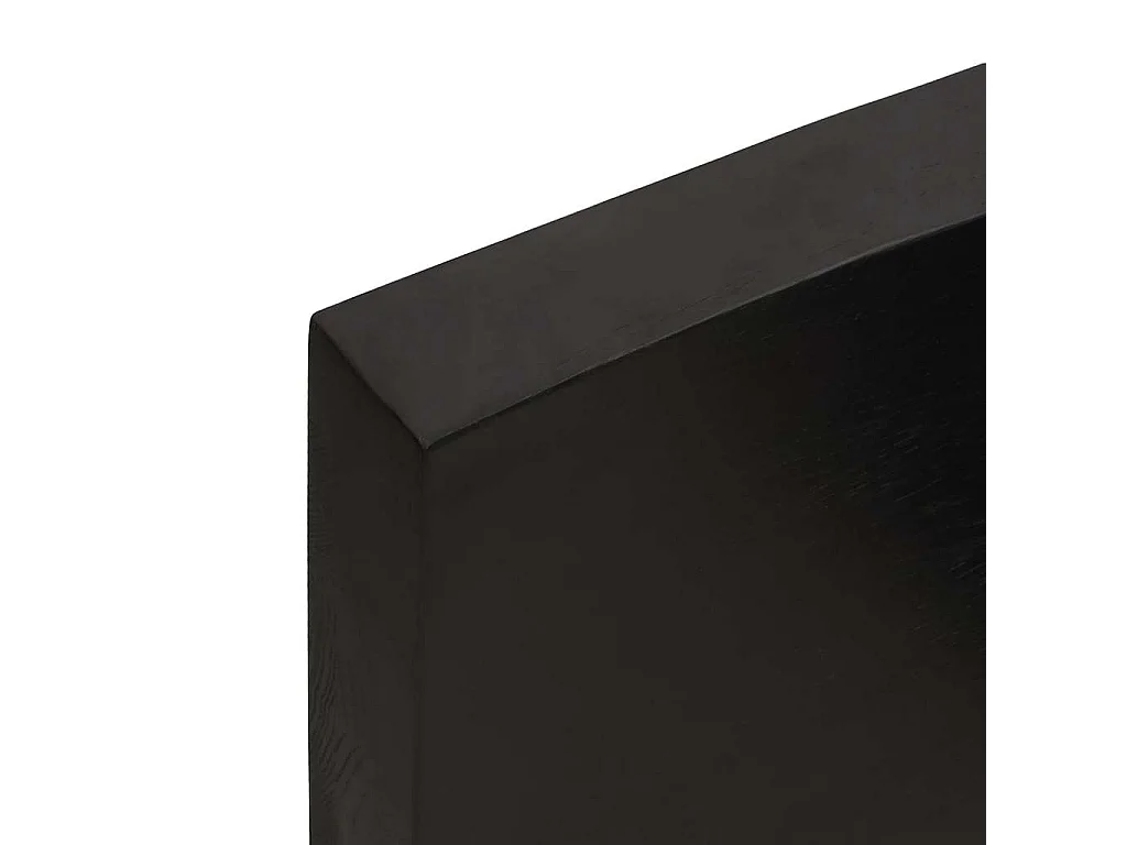 Ripiano Marrone Scuro 120x40x(2-6) cm Massello Rovere Trattato
