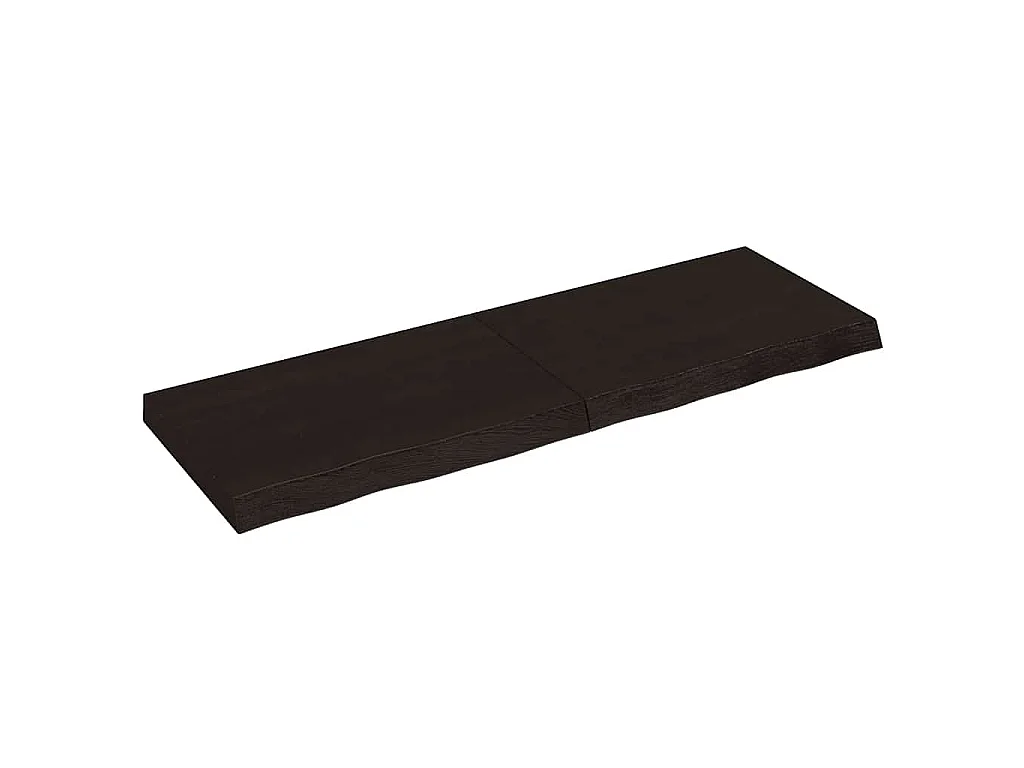 Estante pared madera roble tratada marrón oscuro 120x40x(2-6)cm