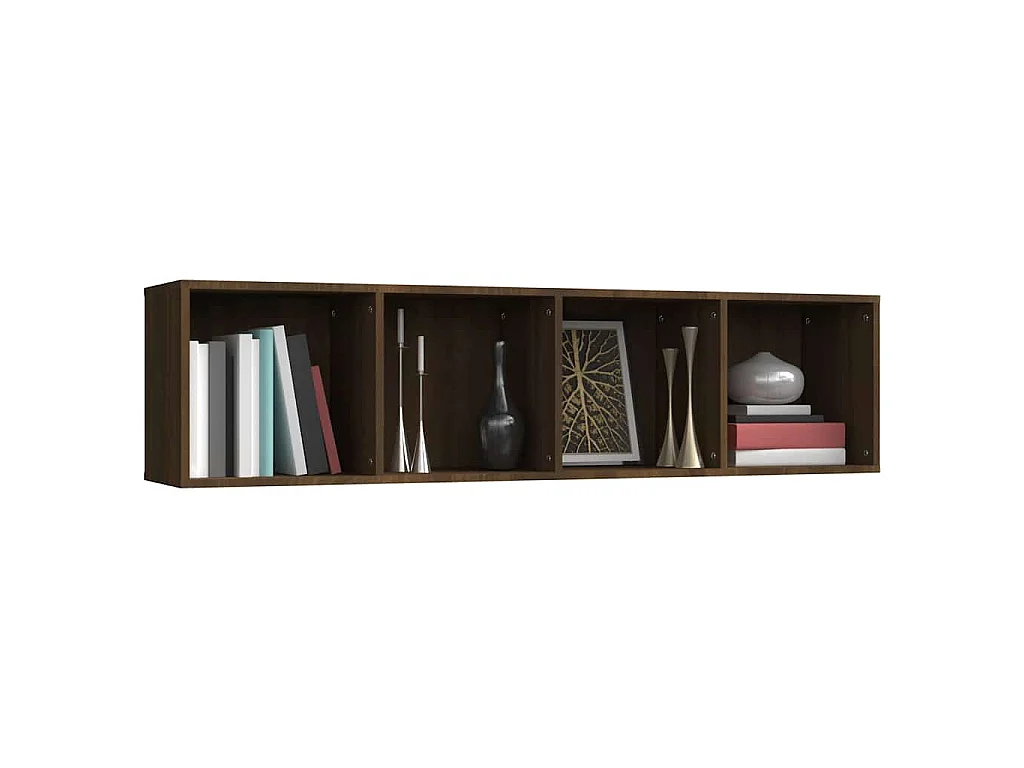 Bibliothèque/Meuble TV Chêne marron 143x30x36cm Bois ingénierie