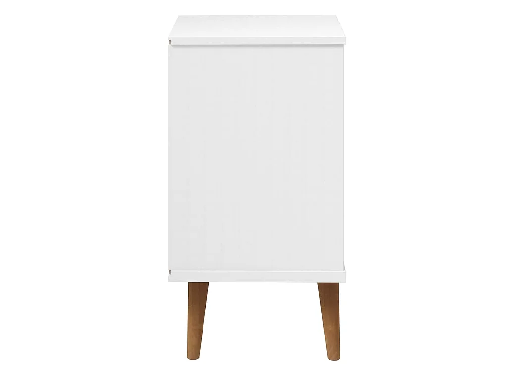 Mesa de cabeceira MOLDE 40x35x65 cm pinho maciço branco