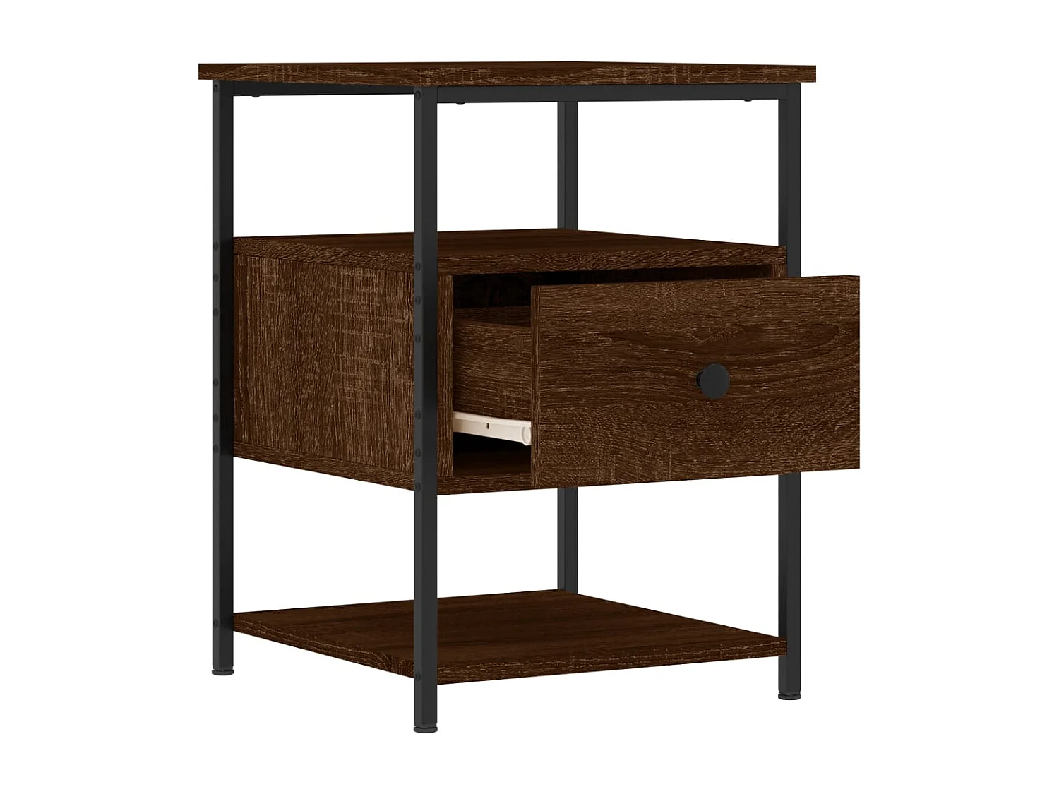 Nachtkastjes 2 st 40x42x56 cm bewerkt hout bruin eikenkleur
