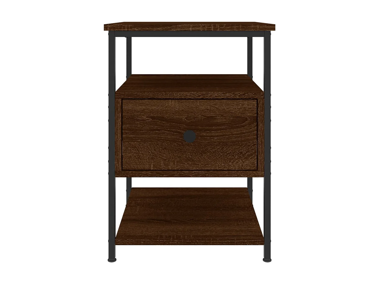 Nachtkastjes 2 st 40x42x56 cm bewerkt hout bruin eikenkleur