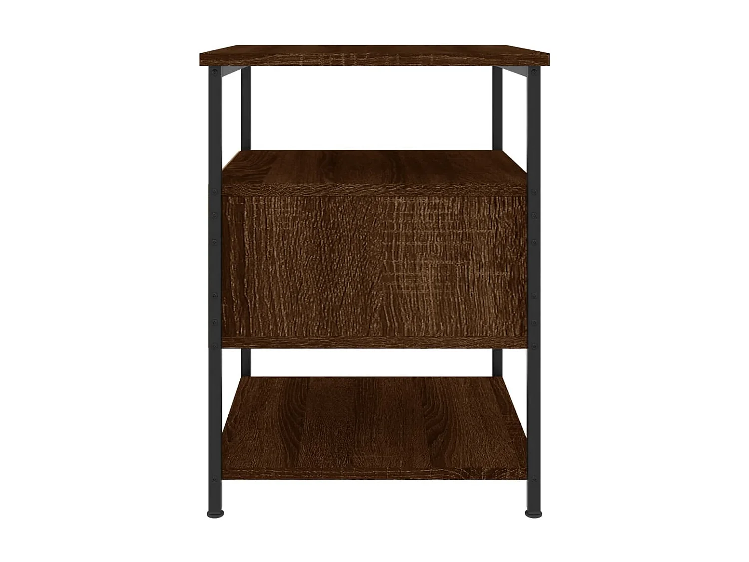 Nachtkastjes 2 st 40x42x56 cm bewerkt hout bruin eikenkleur