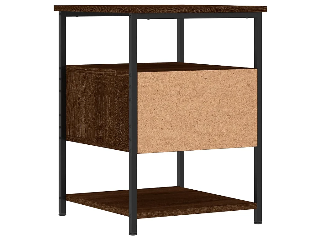 Nachtkastjes 2 st 40x42x56 cm bewerkt hout bruin eikenkleur