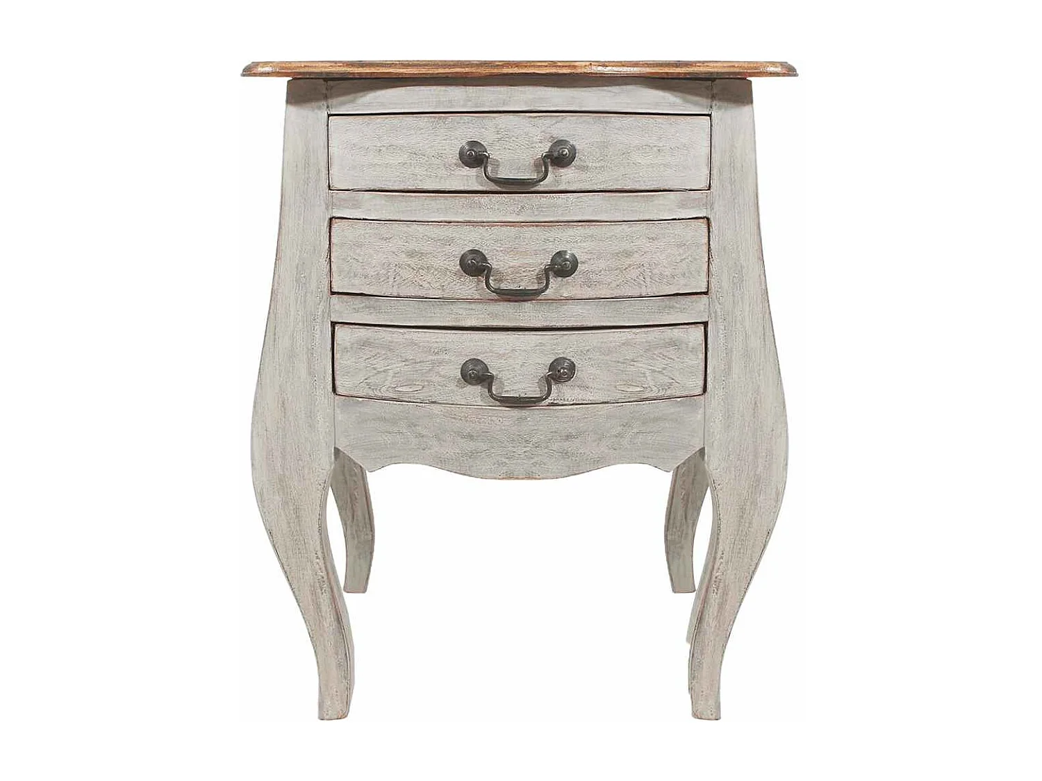 Table de chevet bois d'acajou massif 48x35x64 cm