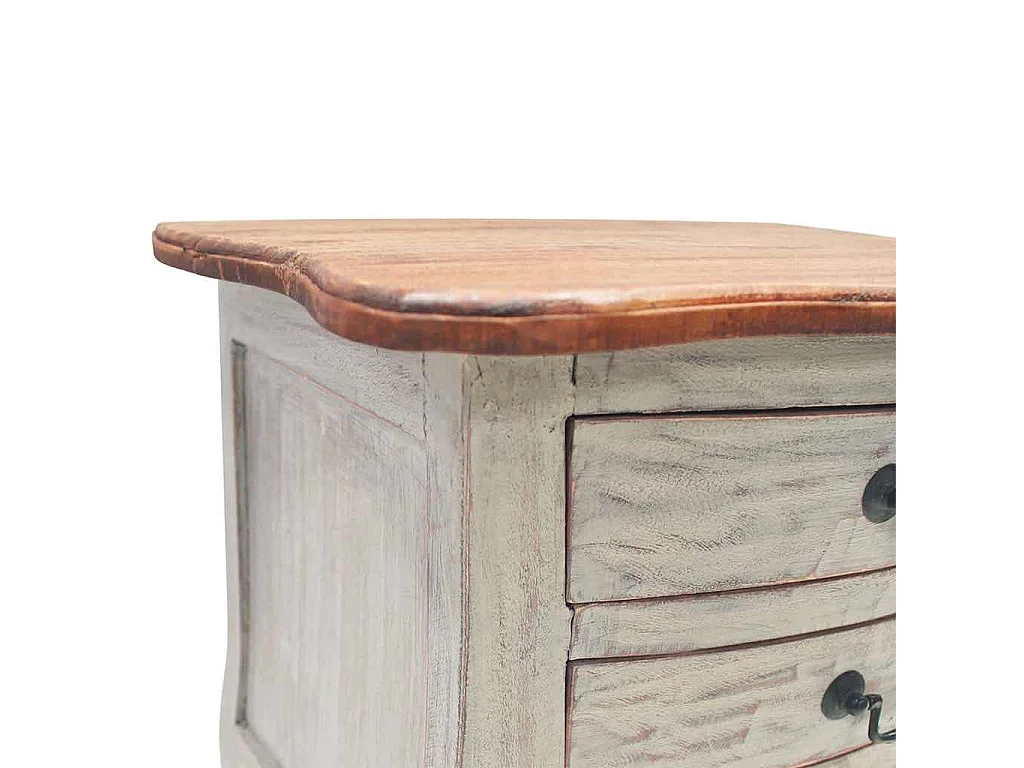 Table de chevet bois d'acajou massif 48x35x64 cm
