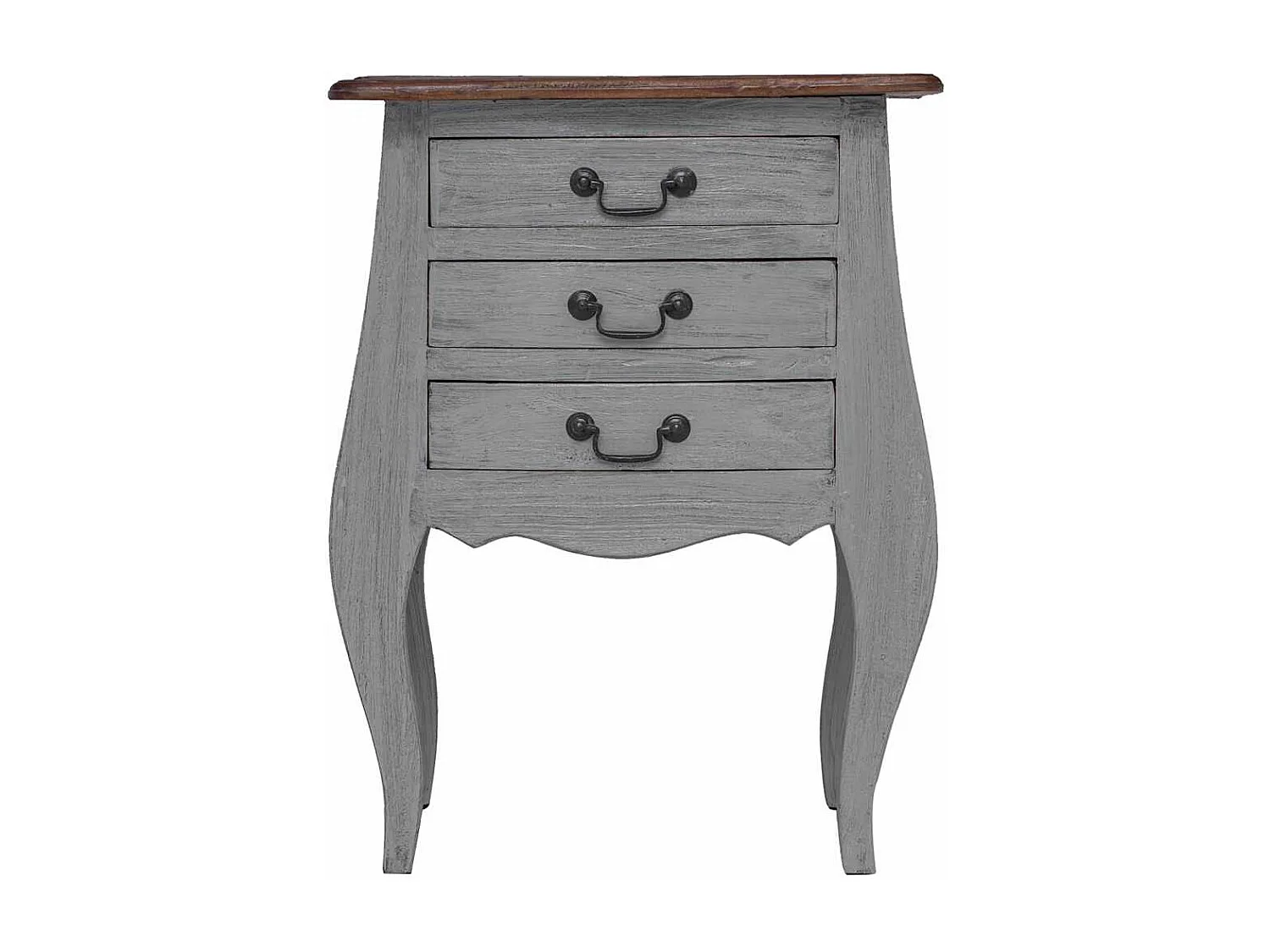 Table de chevet bois d'acajou massif 48x35x64 cm