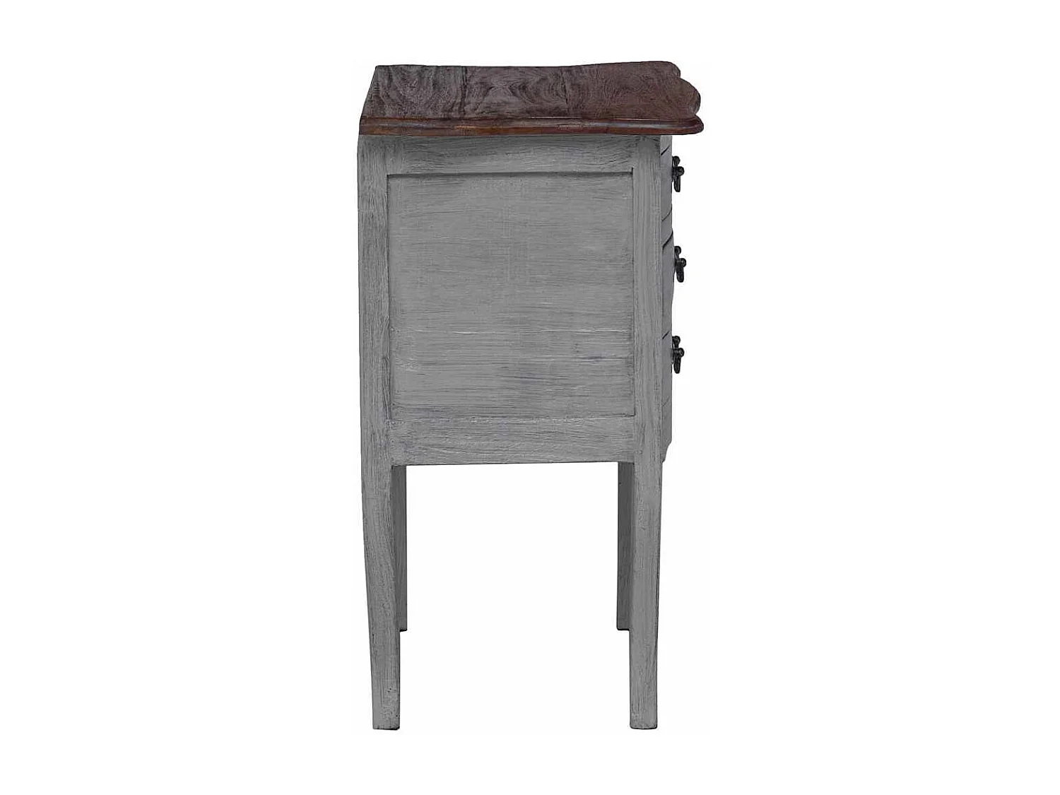 Table de chevet bois d'acajou massif 48x35x64 cm