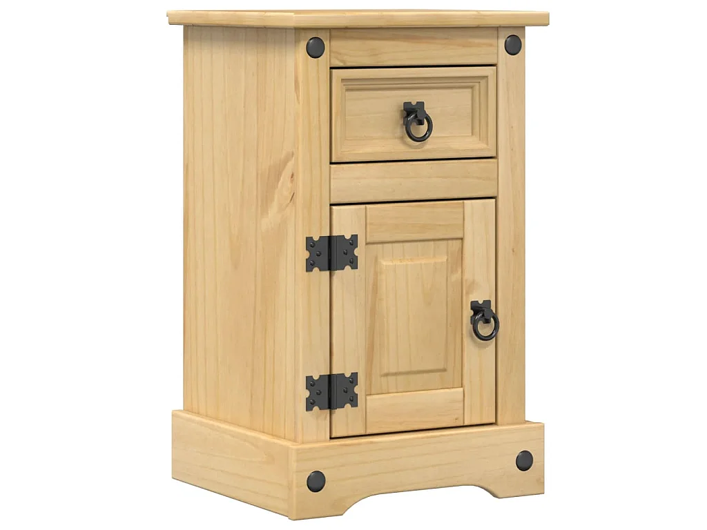 Table de chevet Corona 35x32,5x58 cm bois de pin massif