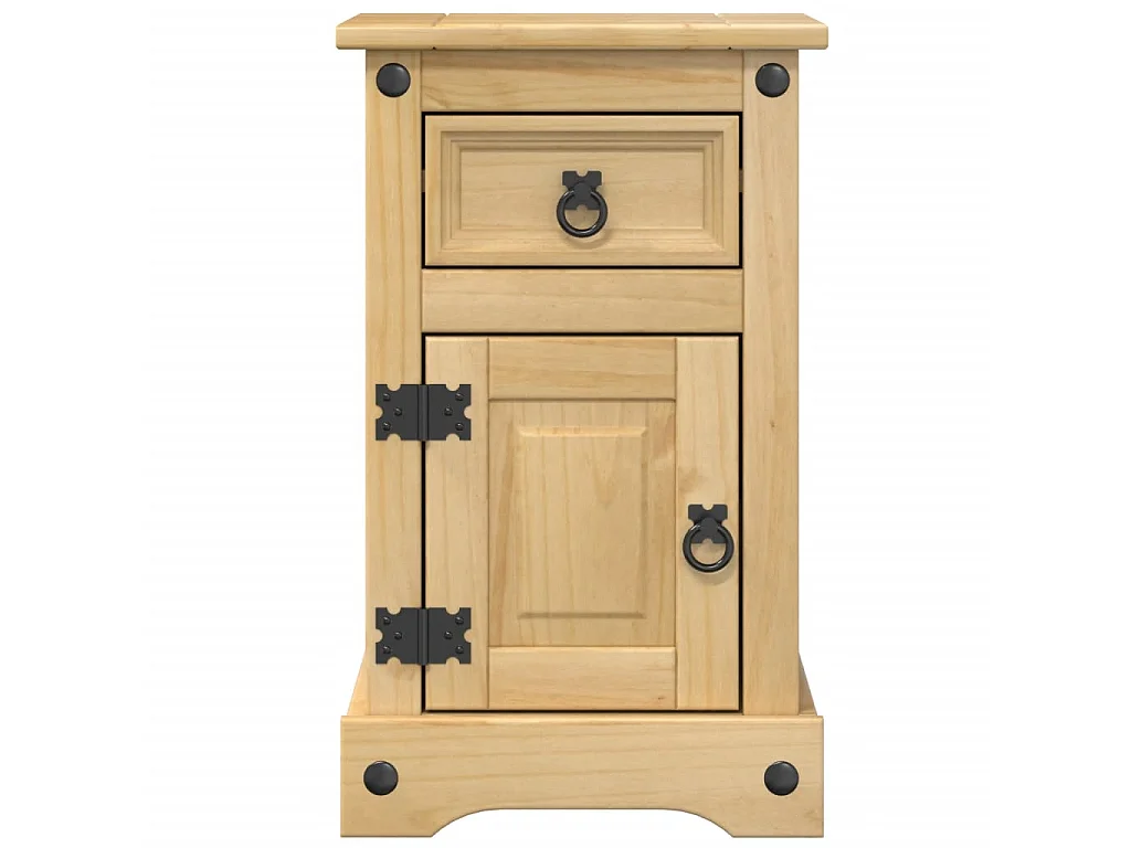 Table de chevet Corona 35x32,5x58 cm bois de pin massif