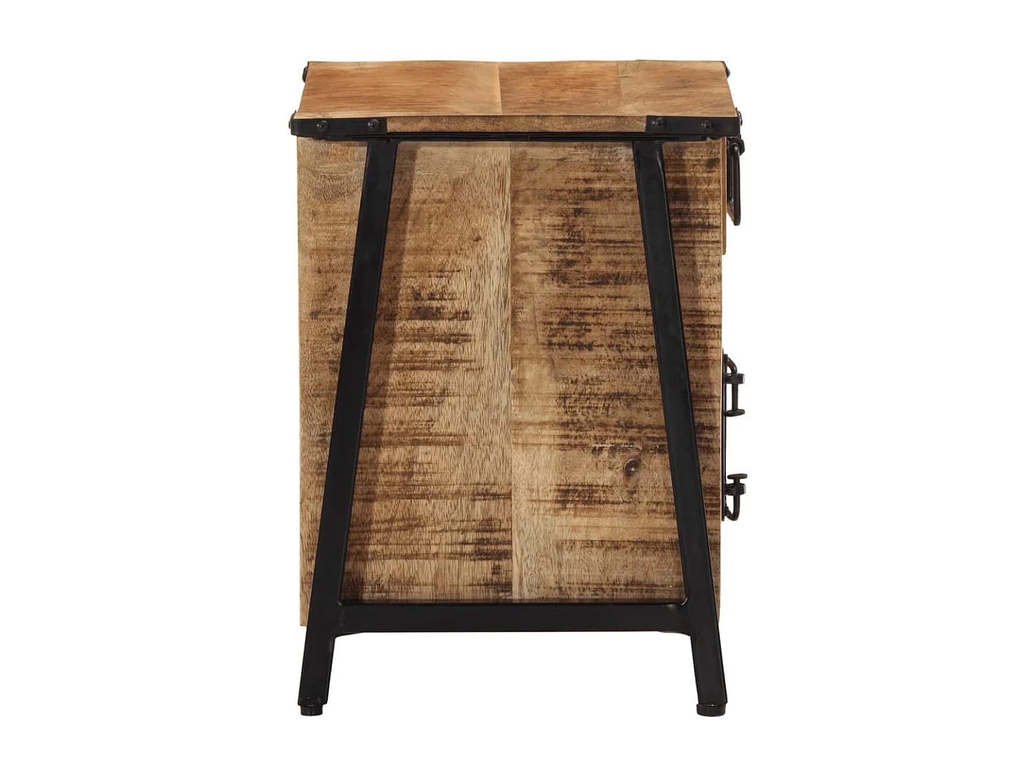 Comodino 40x30x42 cm in Legno Massello di Mango