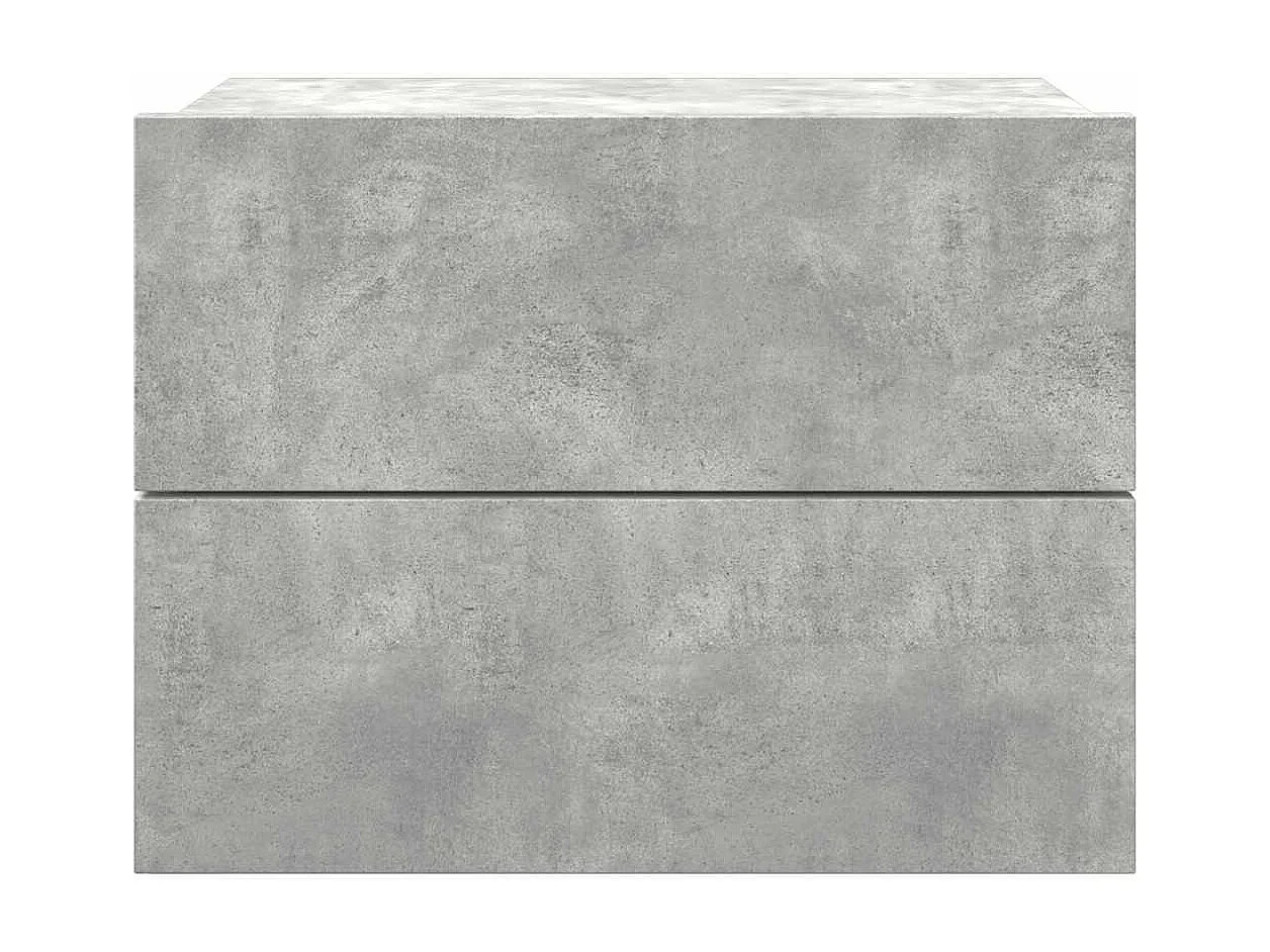 Mesita de noche madera contrachapada gris hormigón 40x30x30 cm